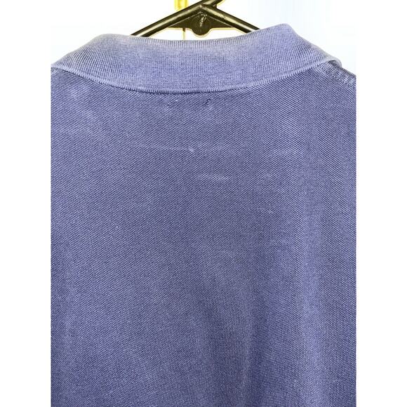 Polo Ralph Lauren Polo Shirt Size L Short Sleeve Navy Blue Cotton Golf Pony - Picture 7 of 8